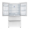 FORNO Espresso Moena 36" 19.2 cu. ft. Refrigerator with Ice Maker in White with Antique Brass Handles, FFRBI1820-36WHT