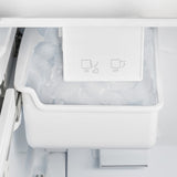 FORNO Espresso Moena 36" 19.2 cu. ft. Refrigerator with Ice Maker in White with Antique Brass Handles, FFRBI1820-36WHT