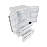 FORNO Espresso Package - 36" Refrigerator and Dishwasher in White with Silver Handles