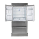 FORNO Moena 40" 19.2 cu. ft. French Door Built-In Refrigerator in Stainless Steel with Ice Maker and Grill Trim Kit, FFRBI1820-40SG