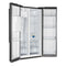 FORNO Espresso Salerno 36" 20 cu. ft. Side-By-Side Refrigerator with Water and Ice Dispenser in Black with Silver Handles