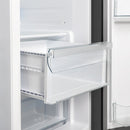 FORNO Espresso Salerno 36" 20 cu. ft. Side-By-Side Refrigerator with Water and Ice Dispenser in Black with Silver Handles