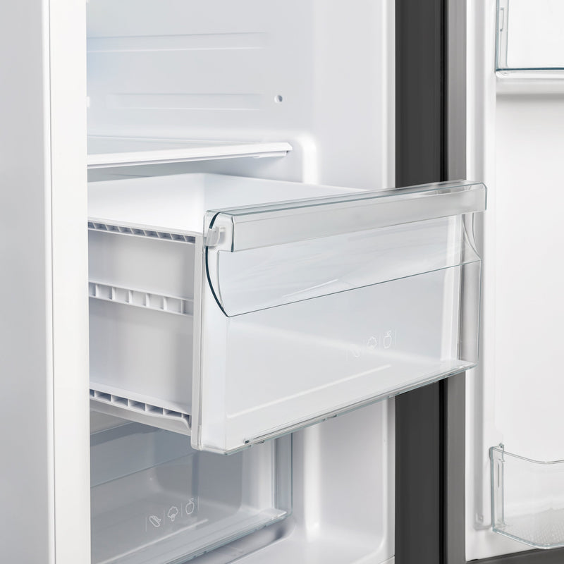 FORNO Espresso Salerno 36" 20 cu. ft. Side-By-Side Refrigerator with Water and Ice Dispenser in Black with Silver Handles