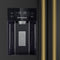 FORNO Espresso Salerno 36" 20 cu. ft. Side-By-Side Refrigerator with Water and Ice Dispenser in Black with Antique Brass Handles