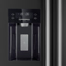 FORNO Espresso Salerno 36" 20 cu. ft. Side-By-Side Refrigerator with Water and Ice Dispenser in Black with Silver Handles