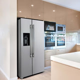 FORNO Salerno 36" 20 cu. ft. Side-by-Side Built-In Refrigerator with Water and Ice Dispenser, FFRBI1844-36SB