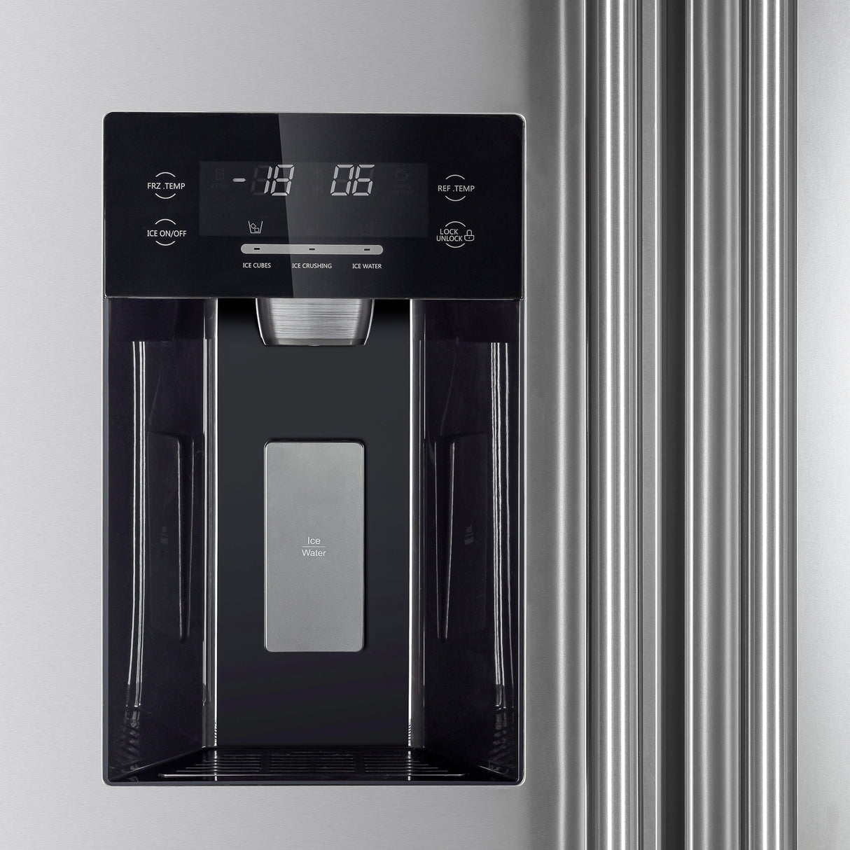 FORNO Salerno 36" 20 cu. ft. Side-by-Side Built-In Refrigerator with Water and Ice Dispenser, FFRBI1844-36SB