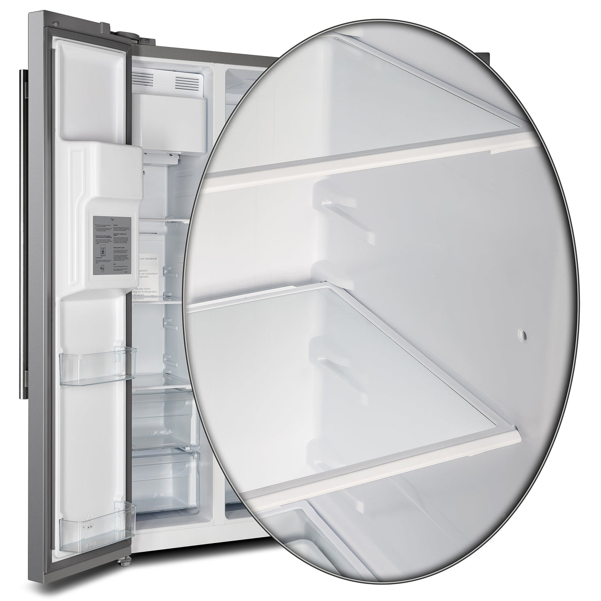 FORNO Salerno 36" 20 cu. ft. Side-by-Side Built-In Refrigerator with Water and Ice Dispenser, FFRBI1844-36SB