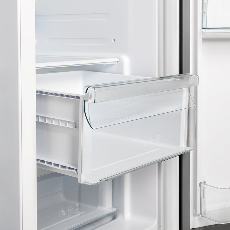 FORNO Espresso Salerno 36" 20 cu. ft. Side-By-Side Refrigerator with Water and Ice Dispenser in White with Antique Brass Handles