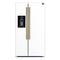 FORNO Espresso Salerno 36" 20 cu. ft. Side-By-Side Refrigerator with Water and Ice Dispenser in White with Antique Brass Handles