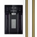 FORNO Espresso Salerno 36" 20 cu. ft. Side-By-Side Refrigerator with Water and Ice Dispenser in White with Antique Brass Handles