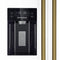FORNO Espresso Salerno 36" 20 cu. ft. Side-By-Side Refrigerator with Water and Ice Dispenser in White with Antique Brass Handles