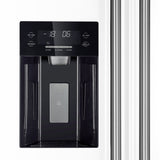 FORNO Espresso Salerno 36" 20 cu. ft. Side-By-Side Refrigerator with Water and Ice Dispenser in White with Silver Handles