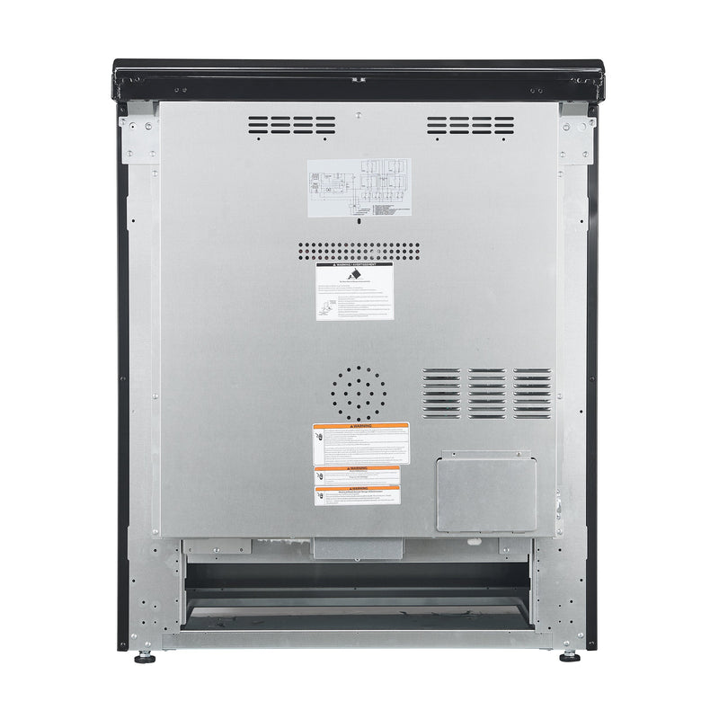 FORNO Espresso Leonardo 30" 5 cu. ft. Electric Range in Black with Silver Handles, FFSEL6012-30BLK