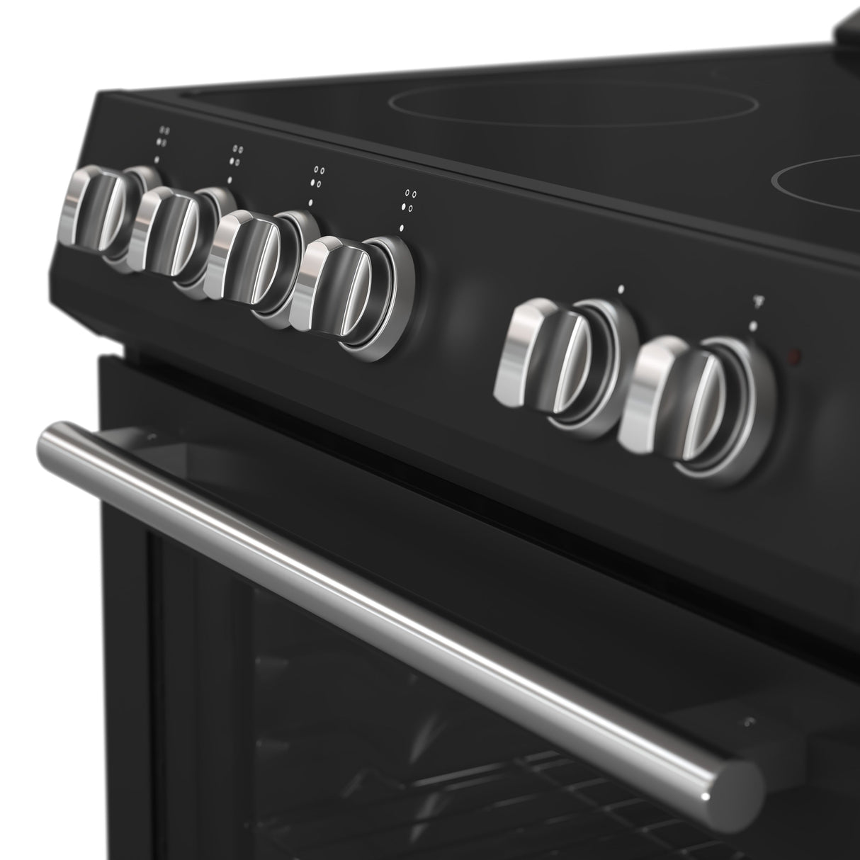 FORNO Espresso Leonardo 30" 5 cu. ft. Electric Range in Black with Silver Handles, FFSEL6012-30BLK