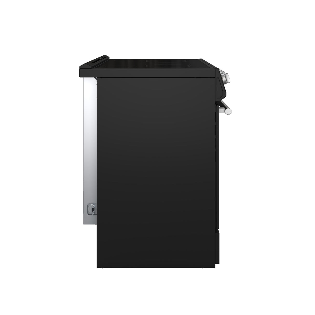 FORNO Espresso Leonardo 30" 5 cu. ft. Electric Range in Black with Silver Handles, FFSEL6012-30BLK