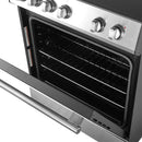 FORNO Espresso Leonardo 30" 5 cu. ft. Electric Range in Stainless Steel with Silver Handles, FFSEL6012-30