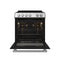 FORNO Espresso Leonardo 30" 5 cu. ft. Electric Range in Stainless Steel with Silver Handles, FFSEL6012-30