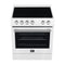 FORNO Espresso Leonardo 30" 5 cu. ft. Electric Range in White with Silver Handles, FFSEL6012-30WHT