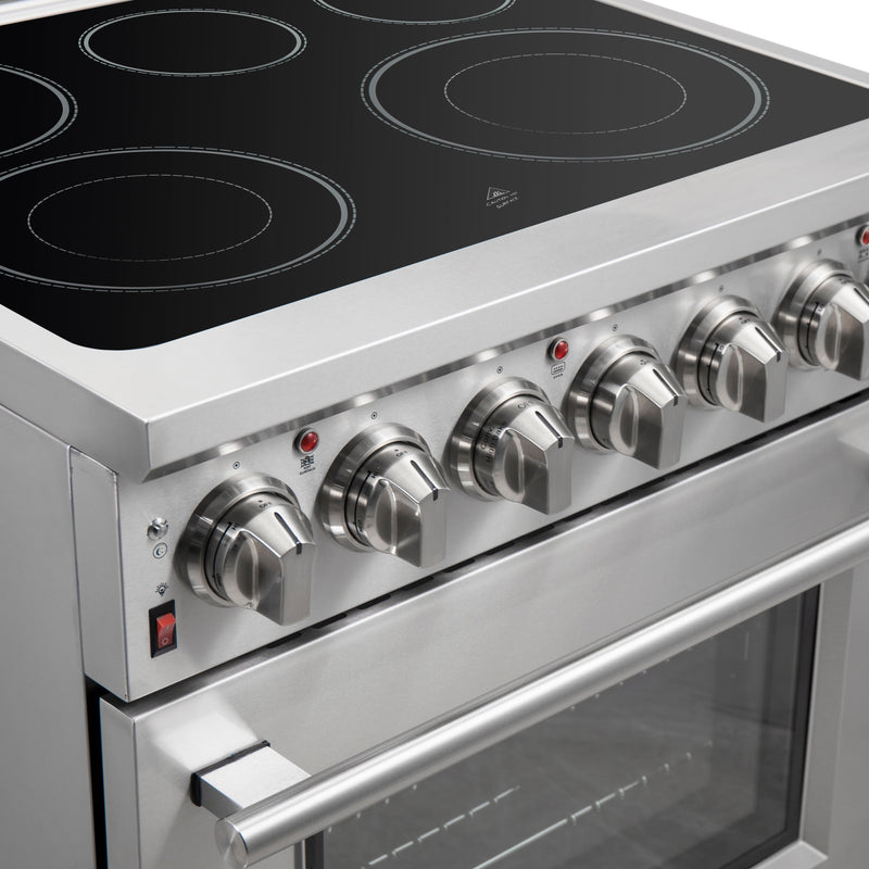 FORNO Massimo 30" 4.32 cu. ft. Freestanding Electric Range with 5 Elements, FFSEL6020-30