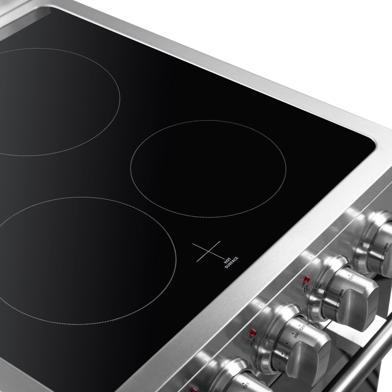 FORNO Pallerno 20" 2.05 cu.ft. Freestanding Electric Range with 4 Elements in Stainless Steel, FFSEL6052-20