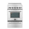 FORNO Loiano 24" 2.3 cu. ft. Freestanding Electric Range with 4 Element Burners in Stainless Steel, FFSEL6069-24