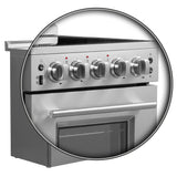 FORNO Loiano 24" 2.3 cu. ft. Freestanding Electric Range with 4 Element Burners in Stainless Steel, FFSEL6069-24