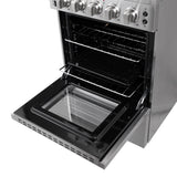 FORNO Loiano 24" 2.3 cu. ft. Freestanding Electric Range with 4 Element Burners in Stainless Steel, FFSEL6069-24