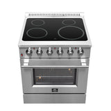 FORNO Galiano 30" 4.32 cu. ft. Freestanding Electric Range with 4 Elements in Stainless Steel, FFSEL6083-30