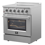 FORNO Galiano 30" 4.32 cu. ft. Freestanding Electric Range with 4 Elements in Stainless Steel, FFSEL6083-30