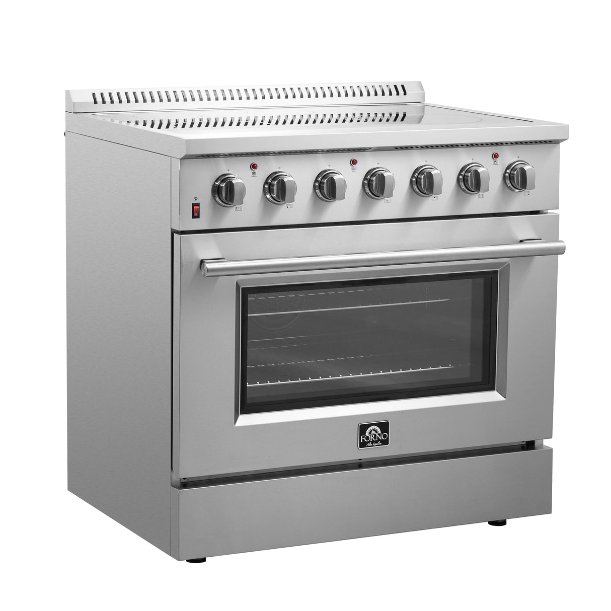 FORNO Galiano 36" 5.36 cu. ft. Freestanding Electric Range with 5 Elements in Stainless Steel, FFSEL6083-36