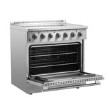FORNO Galiano 36" 5.36 cu. ft. Freestanding Electric Range with 5 Elements in Stainless Steel, FFSEL6083-36
