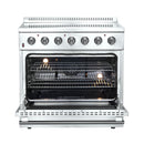 FORNO Galiano 36" 5.36 cu. ft. Freestanding Electric Range with 5 Elements in Stainless Steel, FFSEL6083-36