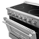 FORNO Galiano 36" 5.36 cu. ft. Freestanding Electric Range with 5 Elements in Stainless Steel, FFSEL6083-36
