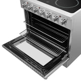 FORNO Galiano 36" 5.36 cu. ft. Freestanding Electric Range with 5 Elements in Stainless Steel, FFSEL6083-36