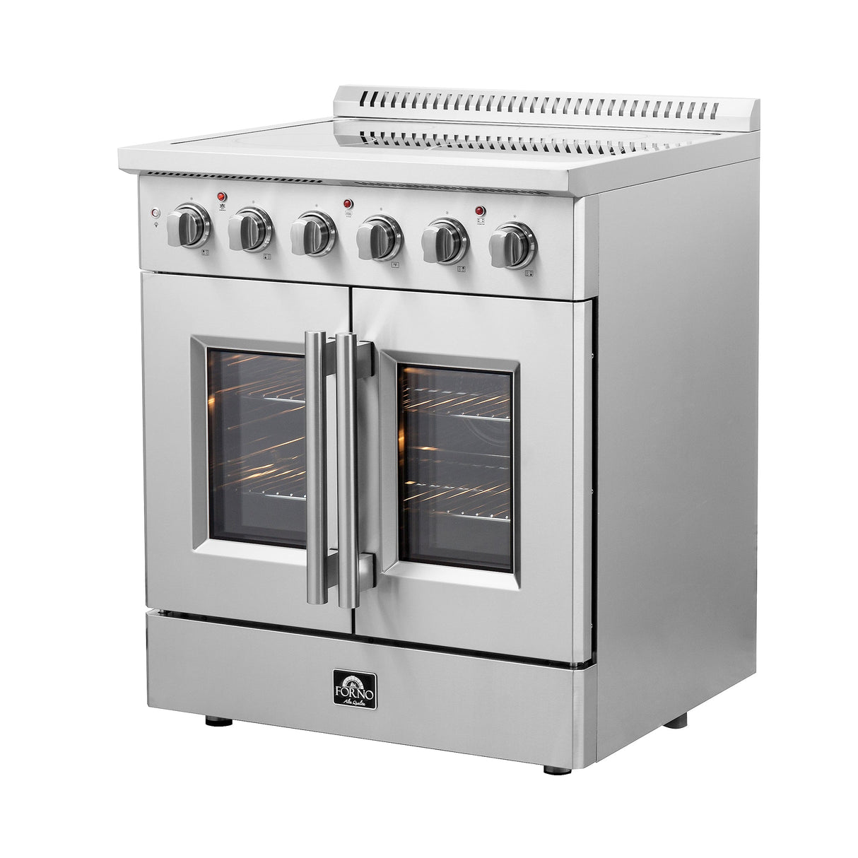 FORNO Galiano 30" 4.32 cu. ft. Freestanding Electric Range with French Door in Stainless Steel, FFSEL6917-30