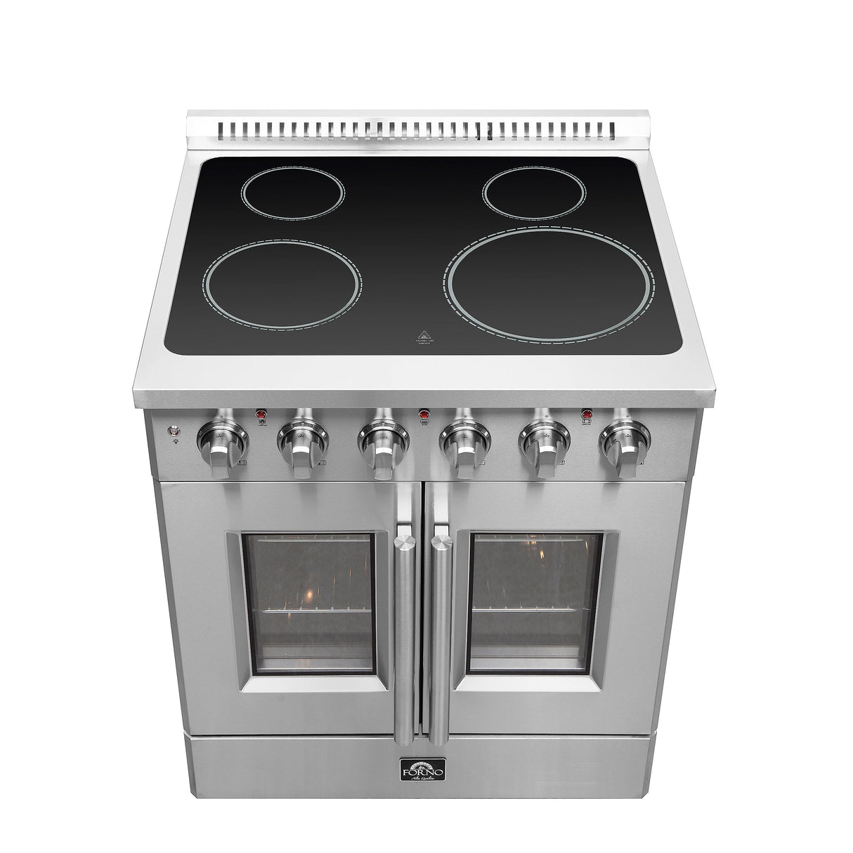 FORNO Galiano 30" 4.32 cu. ft. Freestanding Electric Range with French Door in Stainless Steel, FFSEL6917-30