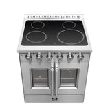 FORNO Galiano 30" 4.32 cu. ft. Freestanding Electric Range with French Door in Stainless Steel, FFSEL6917-30