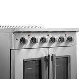 FORNO Galiano 30" 4.32 cu. ft. Freestanding Electric Range with French Door in Stainless Steel, FFSEL6917-30