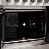 FORNO Galiano 30" 4.32 cu. ft. Freestanding Electric Range with French Door in Stainless Steel, FFSEL6917-30
