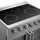 FORNO Galiano 36" 5.36 cu. ft. Freestanding Electric Range with French Door in Stainless Steel, FFSEL6917-36