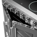 FORNO Galiano 36" 5.36 cu. ft. Freestanding Electric Range with French Door in Stainless Steel, FFSEL6917-36