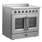 FORNO Galiano 36" 5.36 cu. ft. Freestanding Electric Range with French Door in Stainless Steel, FFSEL6917-36