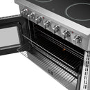 FORNO Galiano 36" 5.36 cu. ft. Freestanding Electric Range with French Door in Stainless Steel, FFSEL6917-36
