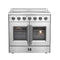 FORNO Galiano 36" 5.36 cu. ft. Freestanding Electric Range with French Door in Stainless Steel, FFSEL6917-36