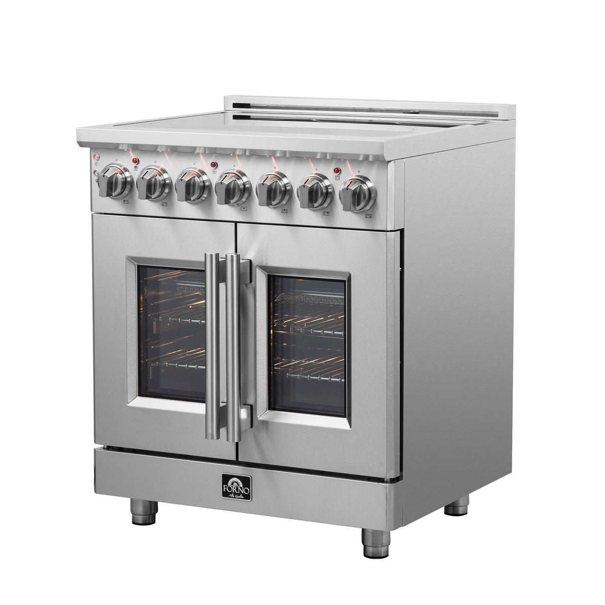 FORNO Massimo 30" 4.32 cu. ft. Freestanding French Door Electric Range with 5 Elements, FFSEL6955-30