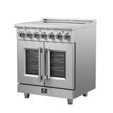 FORNO Massimo 30" 4.32 cu. ft. Freestanding French Door Electric Range with 5 Elements, FFSEL6955-30