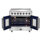FORNO Massimo 36" 5.36 cu. ft. Freestanding French Door Electric Range with 5 Elements, FFSEL6955-36
