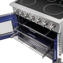 FORNO Massimo 36" 5.36 cu. ft. Freestanding French Door Electric Range with 5 Elements, FFSEL6955-36