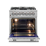 FORNO Appliance Package - 30" Dual Fuel Range, 30" Range Hood, Dishwasher, Microwave Drawer, AP-FFSGS6125-30-W-6